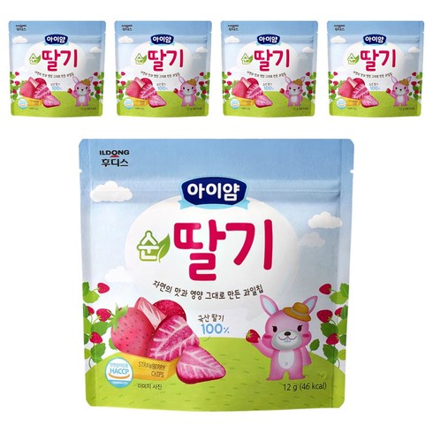 일동후디스 아이얌 동결건조 과일칩, 12g, 5개