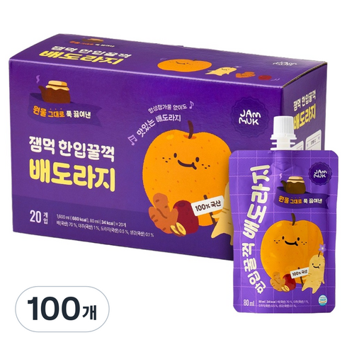 잼먹 돌 아기 배도라지즙, 100개, 80ml