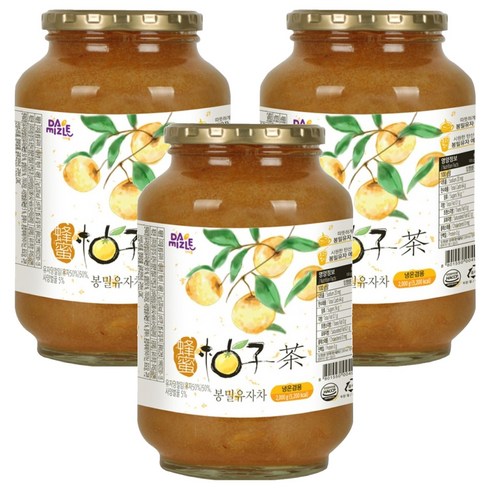 다미즐 봉밀 유자차, 2kg, 1개입, 3개