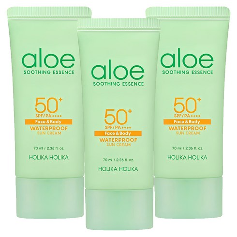 홀리카홀리카 알로에 워터프루프 선크림 SPF50+ PA++++, 70ml, 3개