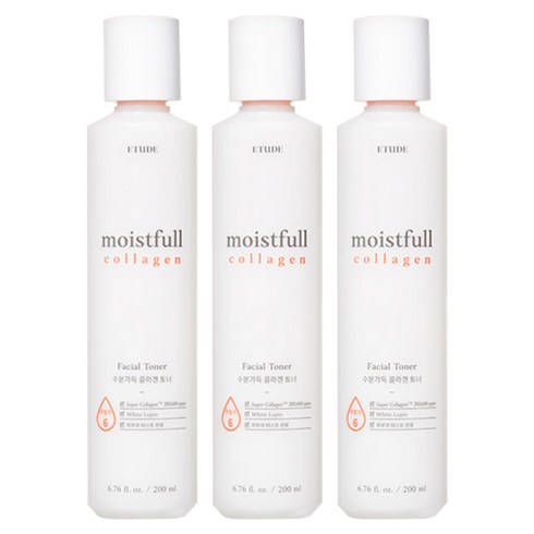 에뛰드 New 수분가득 콜라겐 토너, 3개, 200ml