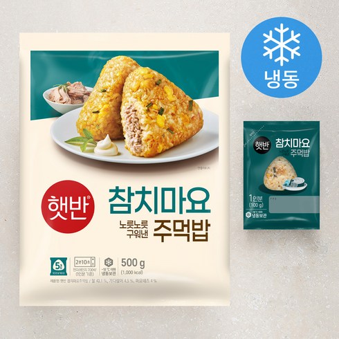 햇반 참치마요 주먹밥 (냉동), 500g, 1개
