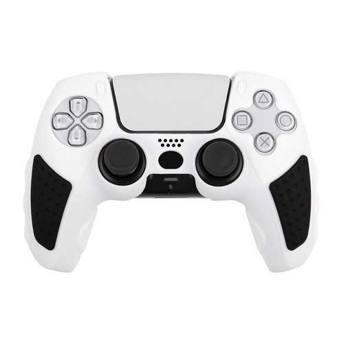 잼몬스터 PS5 듀얼센스 배색 실리콘 커버 2세대, 배색 화이트, 1개
