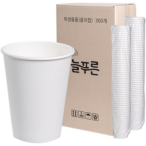 늘푸른 무인쇄 종이컵 380ml, 300개입, 1개