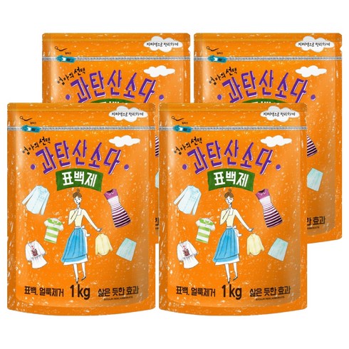 엄마의선택 과탄산소다 표백제, 1kg, 4개