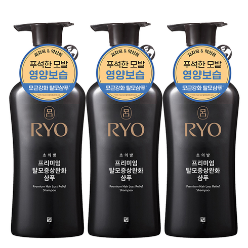 려 초의방 프리미엄 탈모증상완화 샴푸, 490ml, 3개