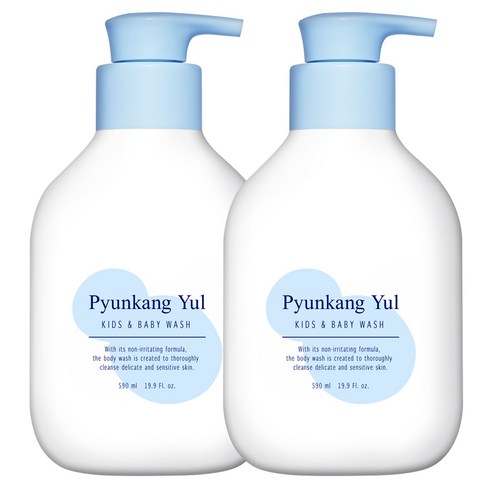 편강율 키즈 앤 베이비 바디워시 베이비파우더향, 590ml, 2개