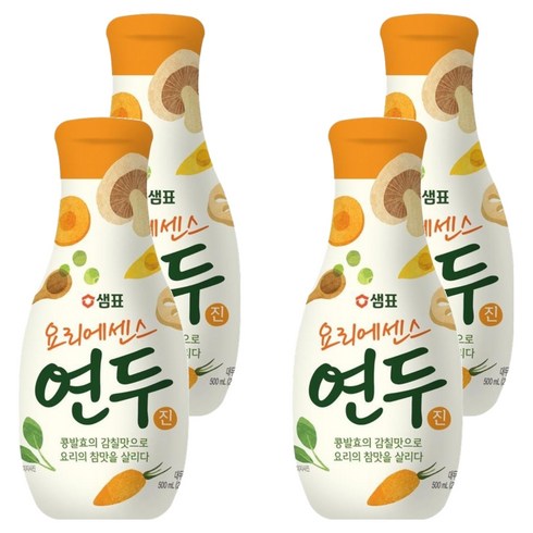 연두 요리에센스 진, 500ml, 4개