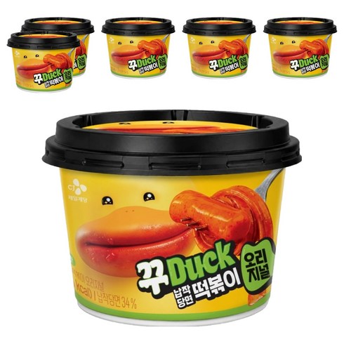 CJ제일제당 납작당면떡볶이 오리지널, 175g, 6개