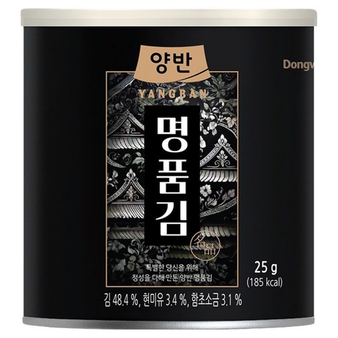 양반 명품김 캔 48p, 25g, 1개