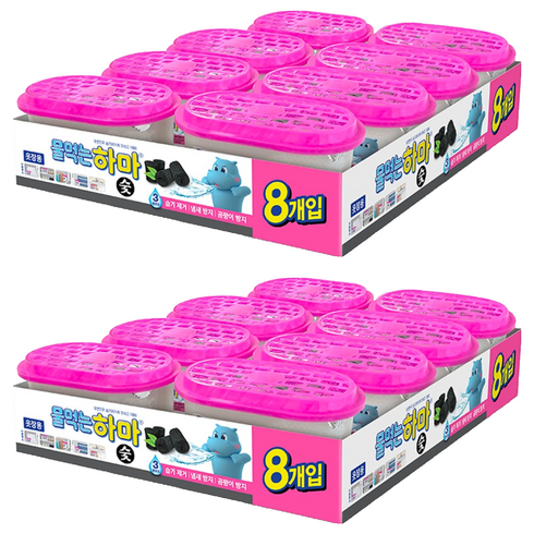 물먹는하마 참숯 제습제 본품, 280g, 16개