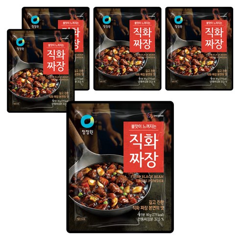 청정원 직화짜장 분말, 80g, 5개