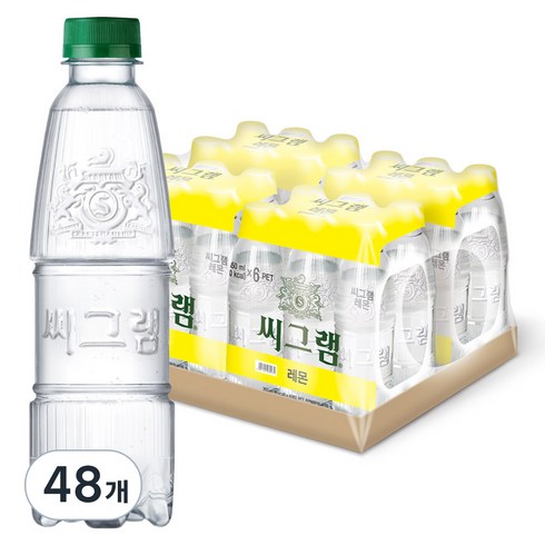 씨그램 레몬 무라벨, 350ml, 48개