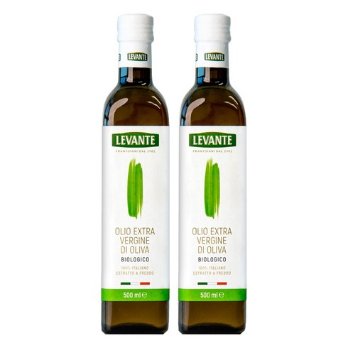 르반테 유기농 냉압착 엑스트라버진 올리브오일, 500ml, 2개