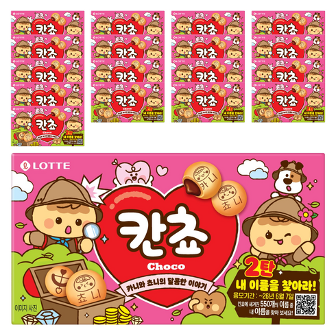 롯데웰푸드 칸쵸 초코, 54g, 18개