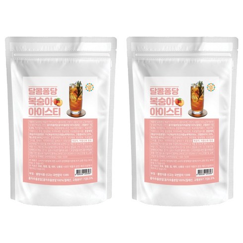 달콤퐁당 복숭아 아이스티 파우더, 500g, 1개입, 2개