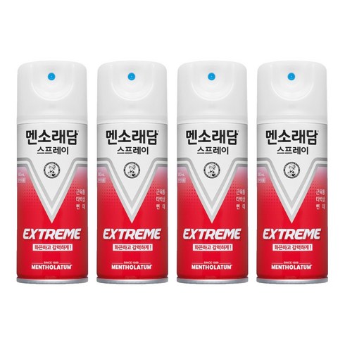 멘소래담 익스트림 에스 핫 스프레이 파스 180ml, 1개입, 4개