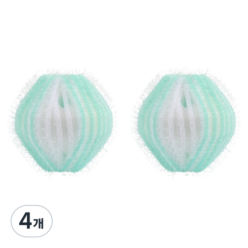 킹스로드 통돌이 드럼 세탁볼, 02 민트화이트 4cm, 4개