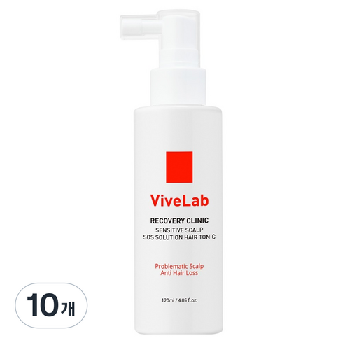 바이브랩 리커버리 클리닉 센서티브 스칼프 SOS 솔루션 헤어 토닉, 10개, 120ml
