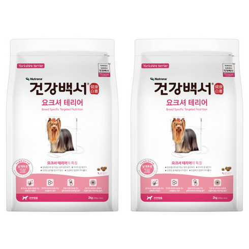 뉴트리나건강백서 강아지 기능성 사료, 요크셔테리어, 2kg, 2개