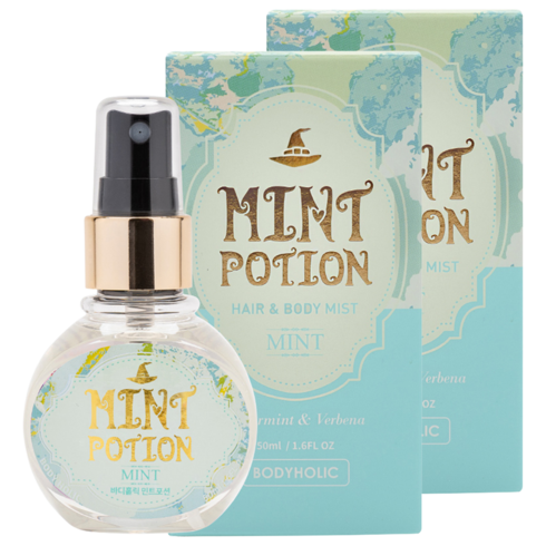 바디홀릭 민트포션 바디미스트, 50ml, 2개