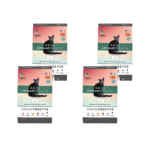 세라피드 고양이 그레인프리 기능성 사료, 유리너리+결석, 2kg, 4개