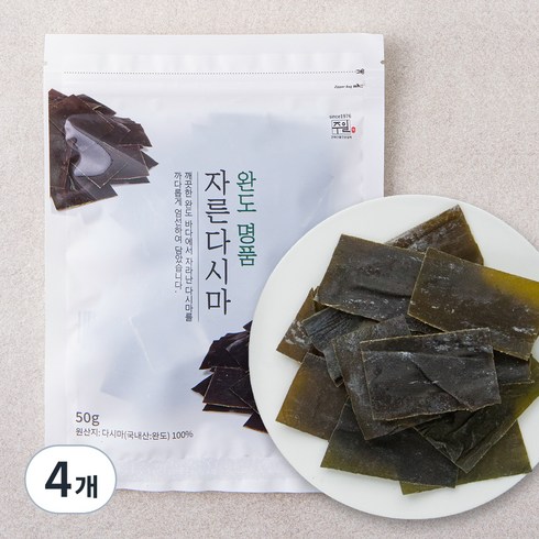 주일 완도 명품 자른 다시마, 4개, 50g