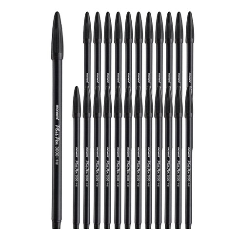 모나미 플러스펜3000 DZ 0.4mm, 흑색, 2개
