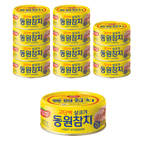 동원참치 살코기 라이트 스탠다드, 135g, 12개