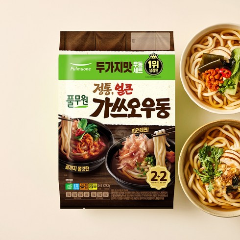 풀무원 정통가쓰오 우동 + 얼큰 가쓰오 우동 세트 4인분, 939.2g, 1개
