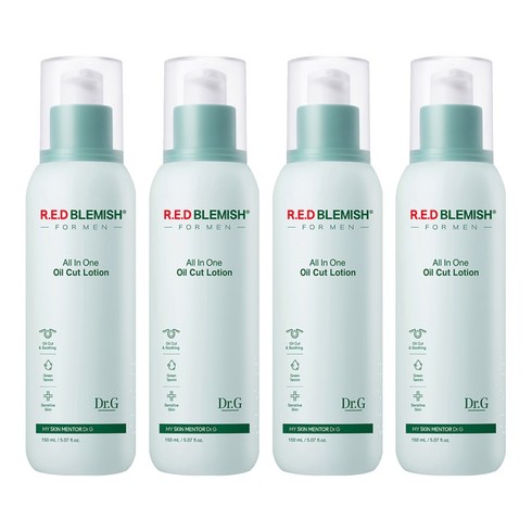 닥터지 레드 블레미쉬 포 맨 오일 컷 로션 올인원, 150ml, 4개