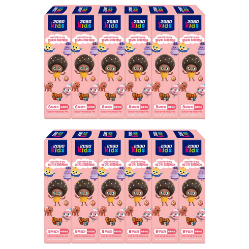 2080 키즈플러스 3스텝 마일드 치약, 80g, 12개