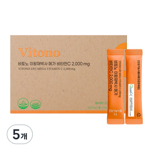 비토노 이왕재박사 메가 비타민C 2 000mg, 180g, 5개