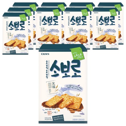 크라운 소복소복 소보로 과자, 240g, 10개