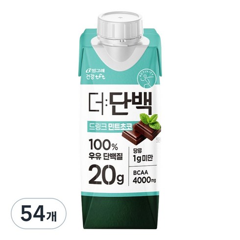 더단백 드링크 민트초코, 250ml, 54개