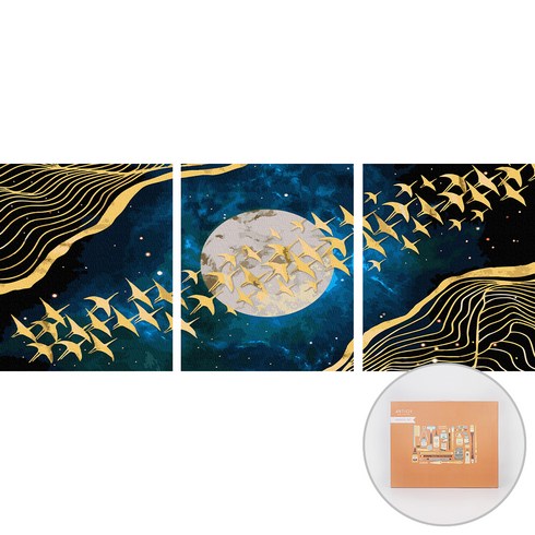 아트조이 DIY 명화 그리기 3단세트 40 x 50 cm, 황금새 오작교, 1개
