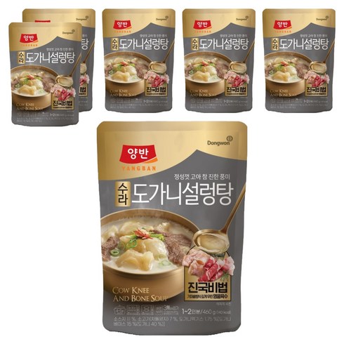 양반 수라 도가니설렁탕, 460g, 6개