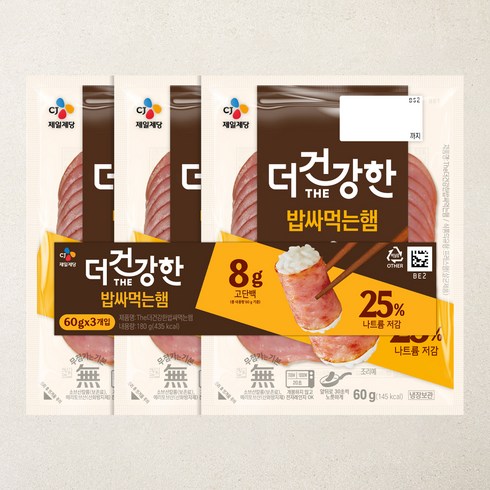 더건강한 밥싸먹는햄, 60g, 3개