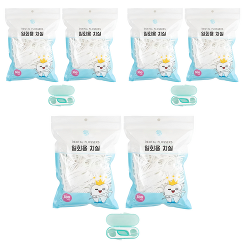 로얄클라쓰 일회용 치실 + 케이스, 7.5cm, 500개입, 6개