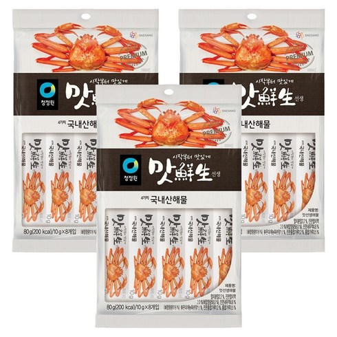 맛선생 해물 스틱형, 80g, 3개