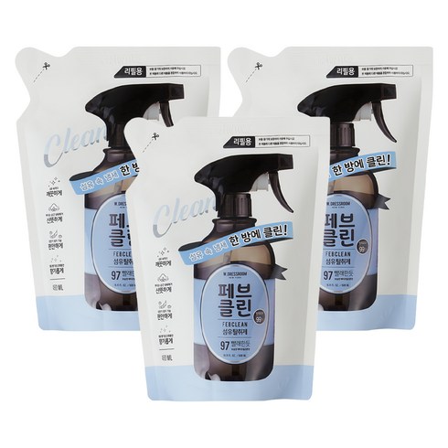 더블유드레스룸 페브클린 섬유탈취제 97번 에이프릴코튼 리필, 450ml, 3개