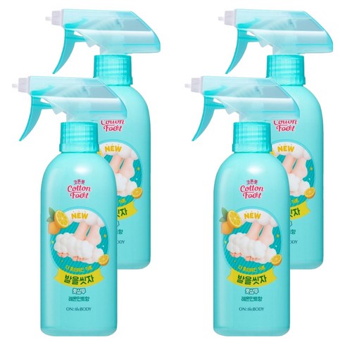 온더바디 코튼풋 발을씻자 풋샴푸 레몬민트향, 1개입, 4개, 385ml