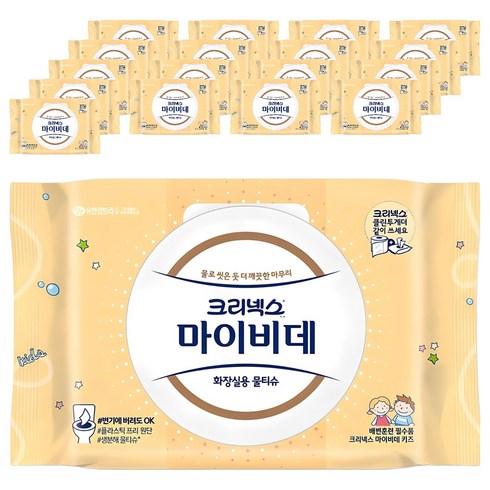 마이비데 키즈 화장실용 물티슈 캡형, 40매, 18개