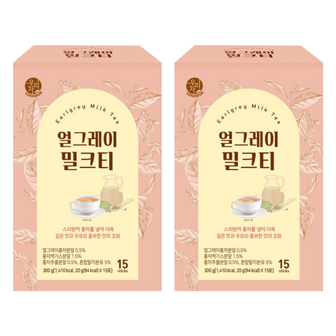 우리차 얼그레이 밀크티, 20g, 15개입, 2개