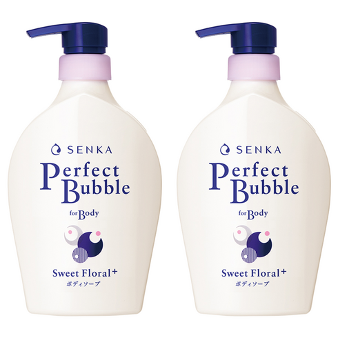 센카 퍼펙트 버블 포 바디 클렌저 스위트 플로럴, 500ml, 2개