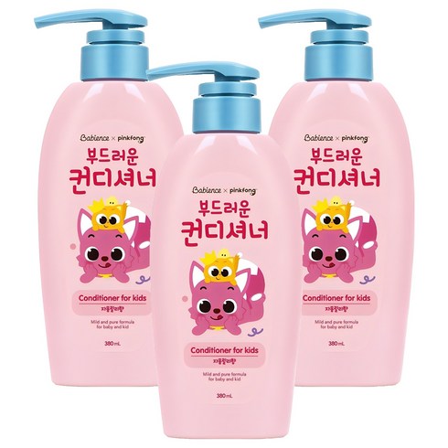 베비언스 핑크퐁 유아용 컨디셔너 자몽릴리향, 3개, 380ml