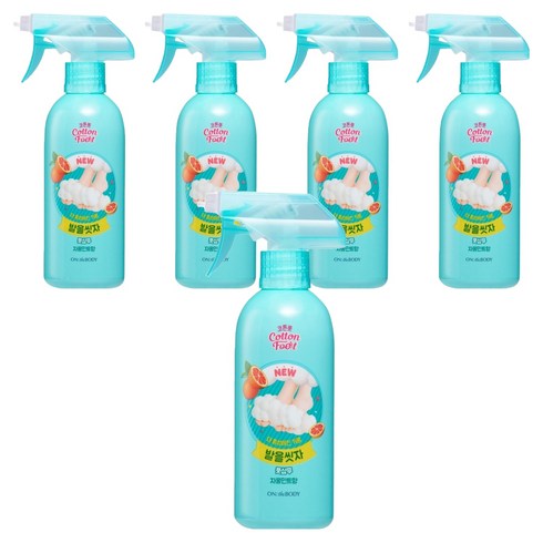 온더바디 코튼풋 발을 씻자 풋샴푸 자몽 민트향, 1개입, 5개, 385ml