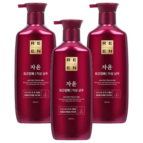 리엔 자윤 모근강화 지성 샴푸, 500ml, 3개
