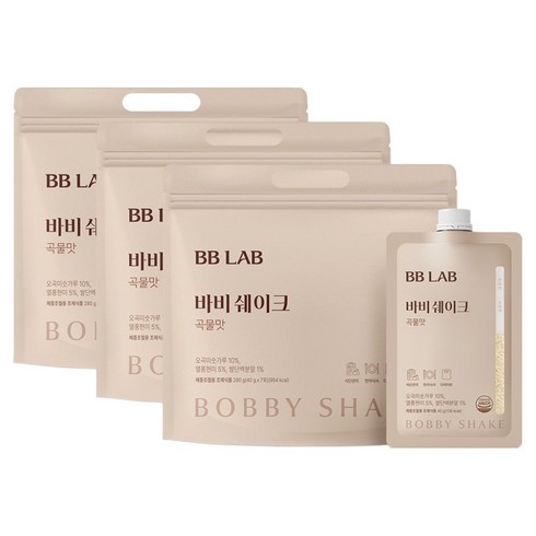 비비랩 바비쉐이크 곡물맛 7p, 280g, 3개