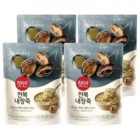 햇반 전복 내장죽, 420g, 4개